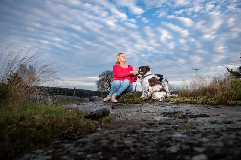 Ann tar gärna promenader runt slottet