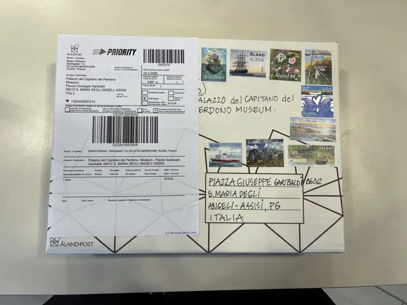 Konstverk försvann på väg till Assisi